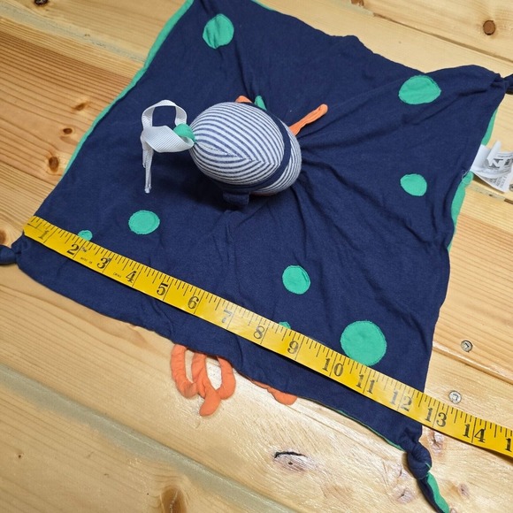 Green Clothing Pirate Octopus‎ Lovey Security Blanket Knots Baby Infant - Picture 8 of 9